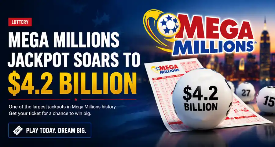 Mega Millions jackpot banner